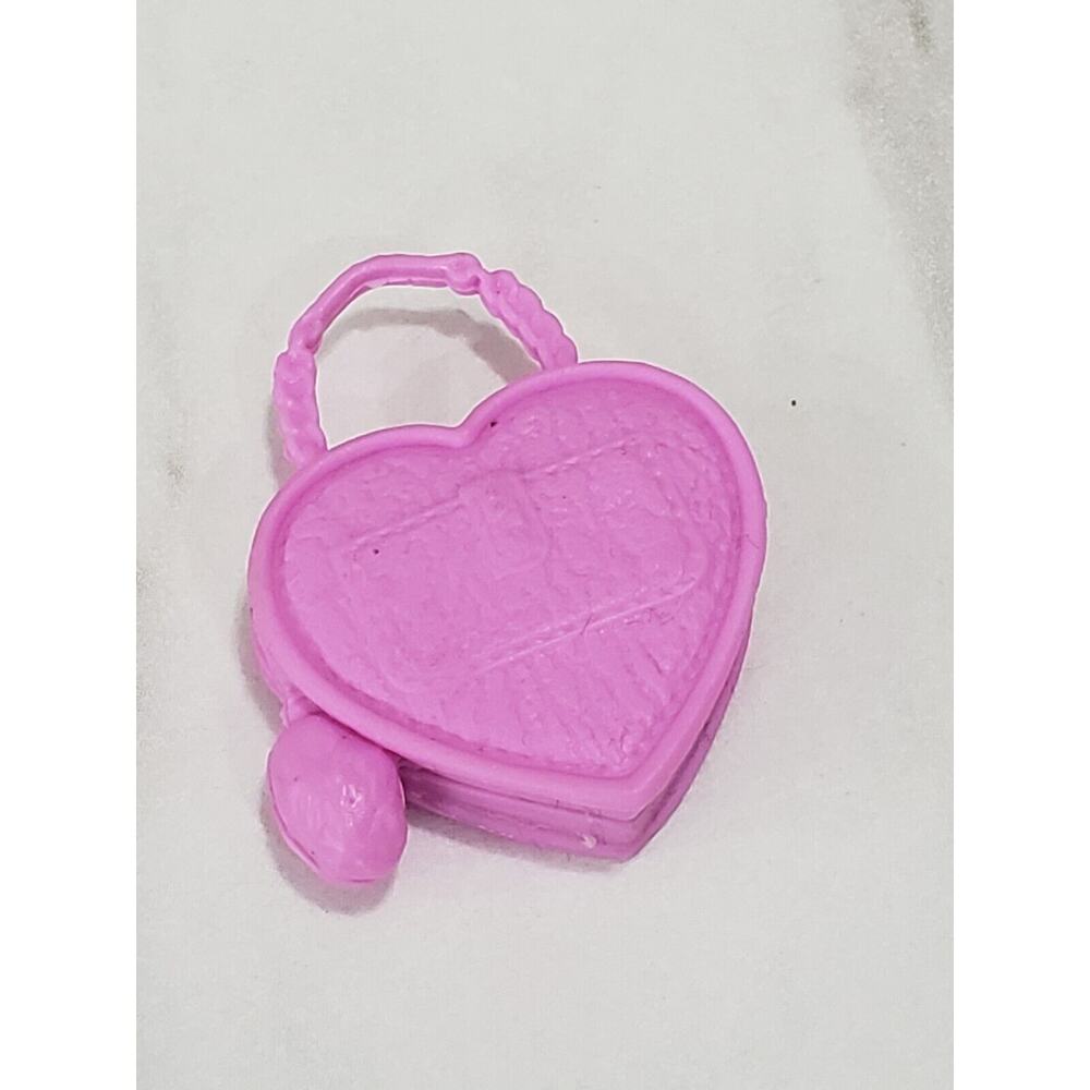 Barbie Doll Fashion Accessory ~ Cute Pink Heart Shaped Handbag Purse Bag Y2k